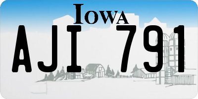 IA license plate AJI791