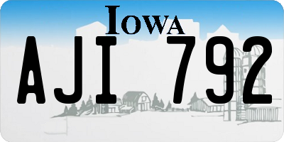 IA license plate AJI792