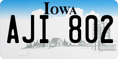 IA license plate AJI802