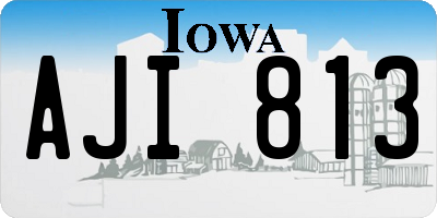 IA license plate AJI813