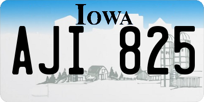IA license plate AJI825