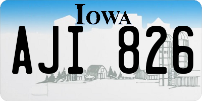 IA license plate AJI826