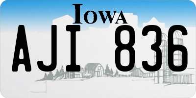 IA license plate AJI836