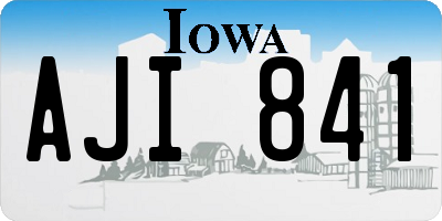 IA license plate AJI841