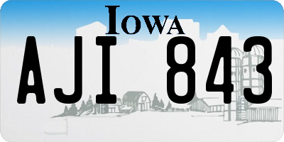 IA license plate AJI843