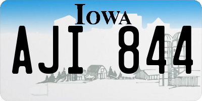 IA license plate AJI844