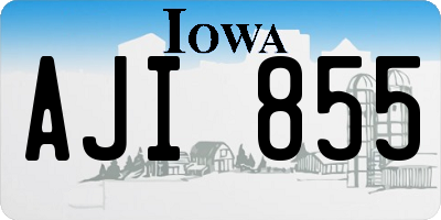 IA license plate AJI855