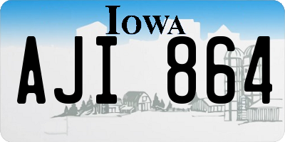 IA license plate AJI864