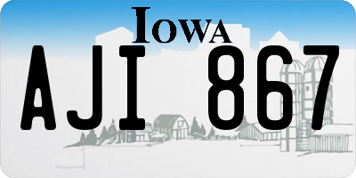 IA license plate AJI867