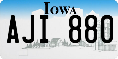 IA license plate AJI880