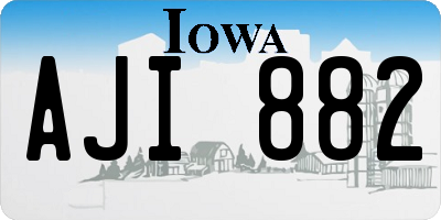 IA license plate AJI882