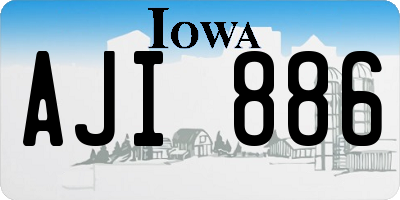 IA license plate AJI886