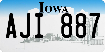 IA license plate AJI887