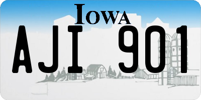 IA license plate AJI901