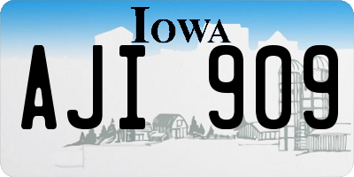 IA license plate AJI909