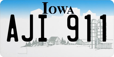 IA license plate AJI911