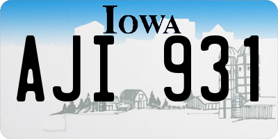 IA license plate AJI931