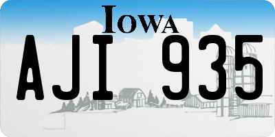 IA license plate AJI935