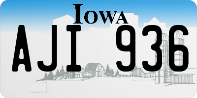 IA license plate AJI936