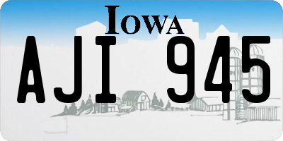 IA license plate AJI945