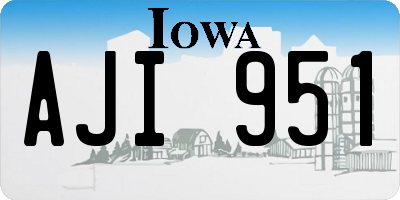IA license plate AJI951