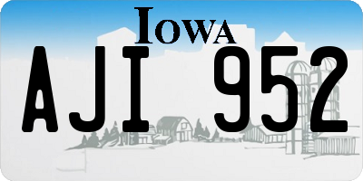 IA license plate AJI952
