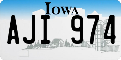 IA license plate AJI974