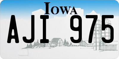 IA license plate AJI975