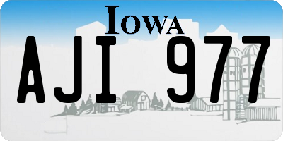 IA license plate AJI977