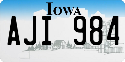 IA license plate AJI984
