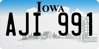IA license plate AJI991