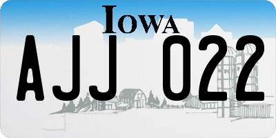 IA license plate AJJ022