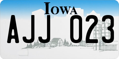 IA license plate AJJ023