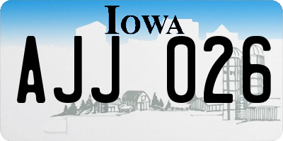 IA license plate AJJ026