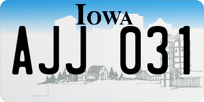IA license plate AJJ031