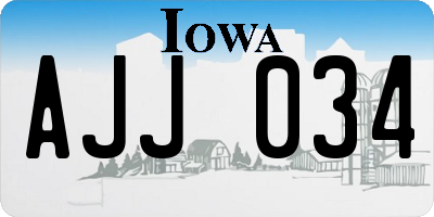 IA license plate AJJ034