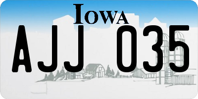 IA license plate AJJ035