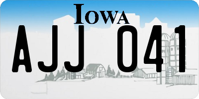 IA license plate AJJ041