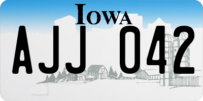 IA license plate AJJ042