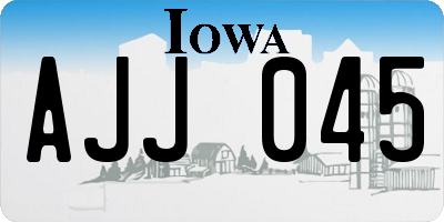 IA license plate AJJ045