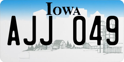 IA license plate AJJ049