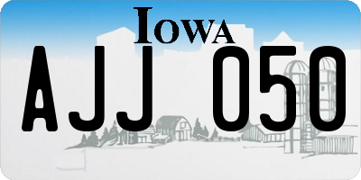 IA license plate AJJ050
