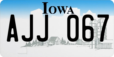 IA license plate AJJ067