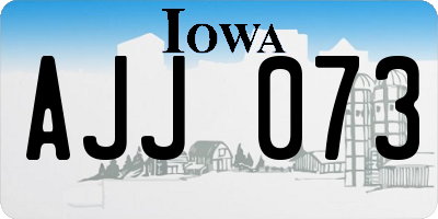 IA license plate AJJ073