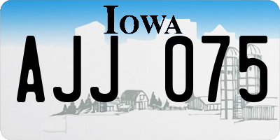 IA license plate AJJ075
