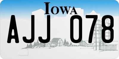 IA license plate AJJ078