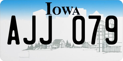 IA license plate AJJ079