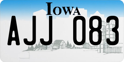 IA license plate AJJ083
