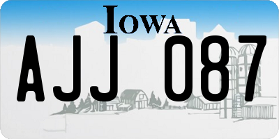IA license plate AJJ087