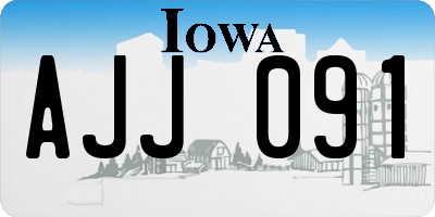 IA license plate AJJ091